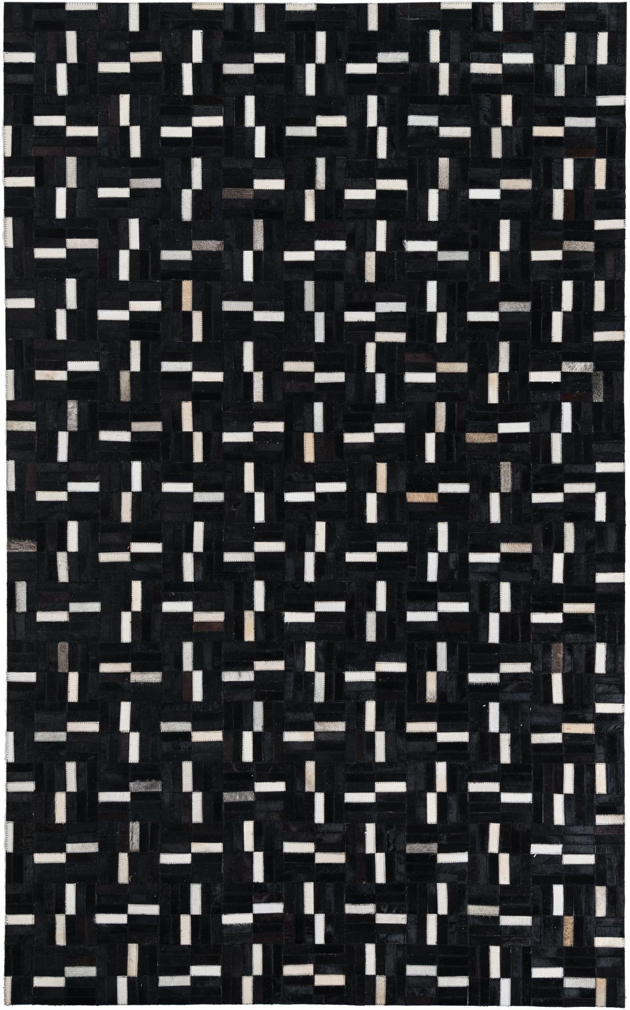 5' x 8' 1 Cowhide Leather Rug