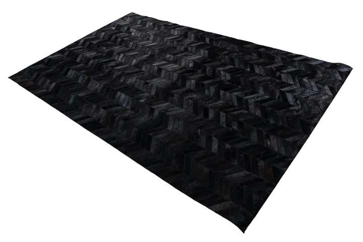 5' 1 x 8' Cowhide Leather Rug