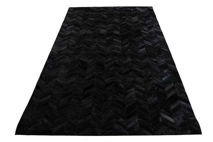 Detail image of 5' 1 x 8' Cowhide Leather Rug