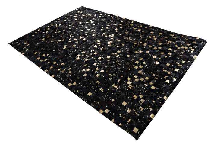 5' 2 x 8' Cowhide Leather Rug