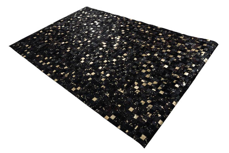 Detail image of 5' 2 x 8' Cowhide Leather Rug