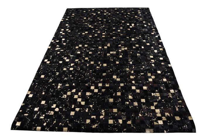 5' 2 x 8' Cowhide Leather Rug