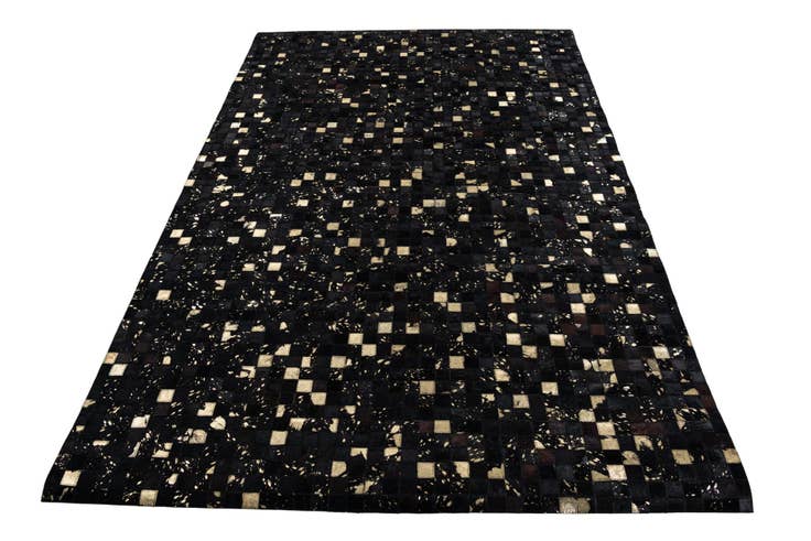 Detail image of 5' 2 x 8' Cowhide Leather Rug