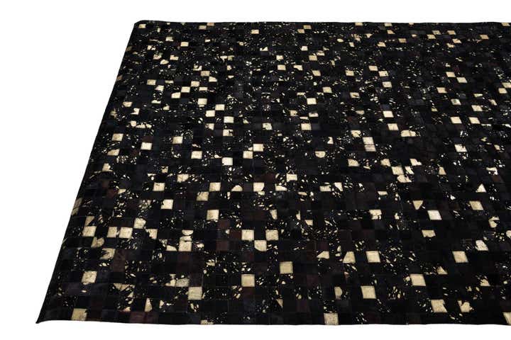 5' 2 x 8' Cowhide Leather Rug