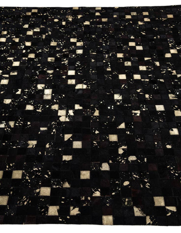 Detail image of 5' 2 x 8' Cowhide Leather Rug