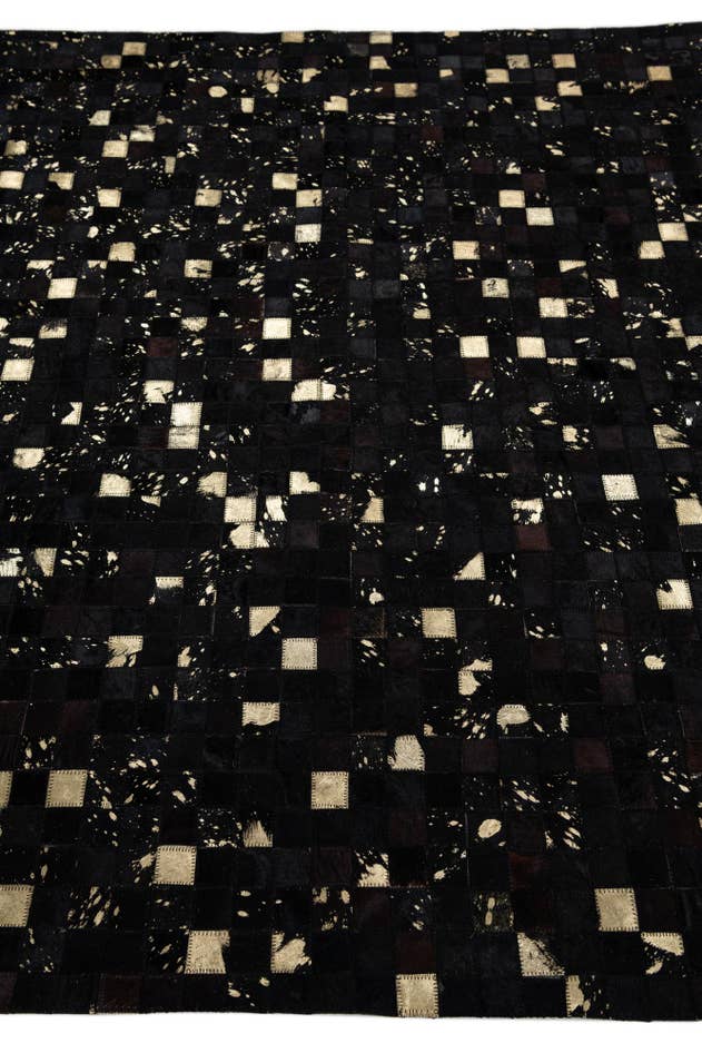 Detail image of 5' 2 x 8' Cowhide Leather Rug