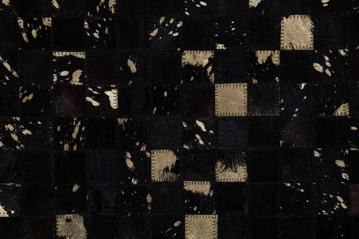 5' 2 x 8' Cowhide Leather Rug