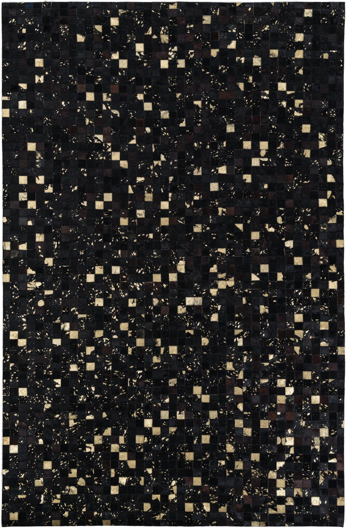 5' 2 x 8' Cowhide Leather Rug