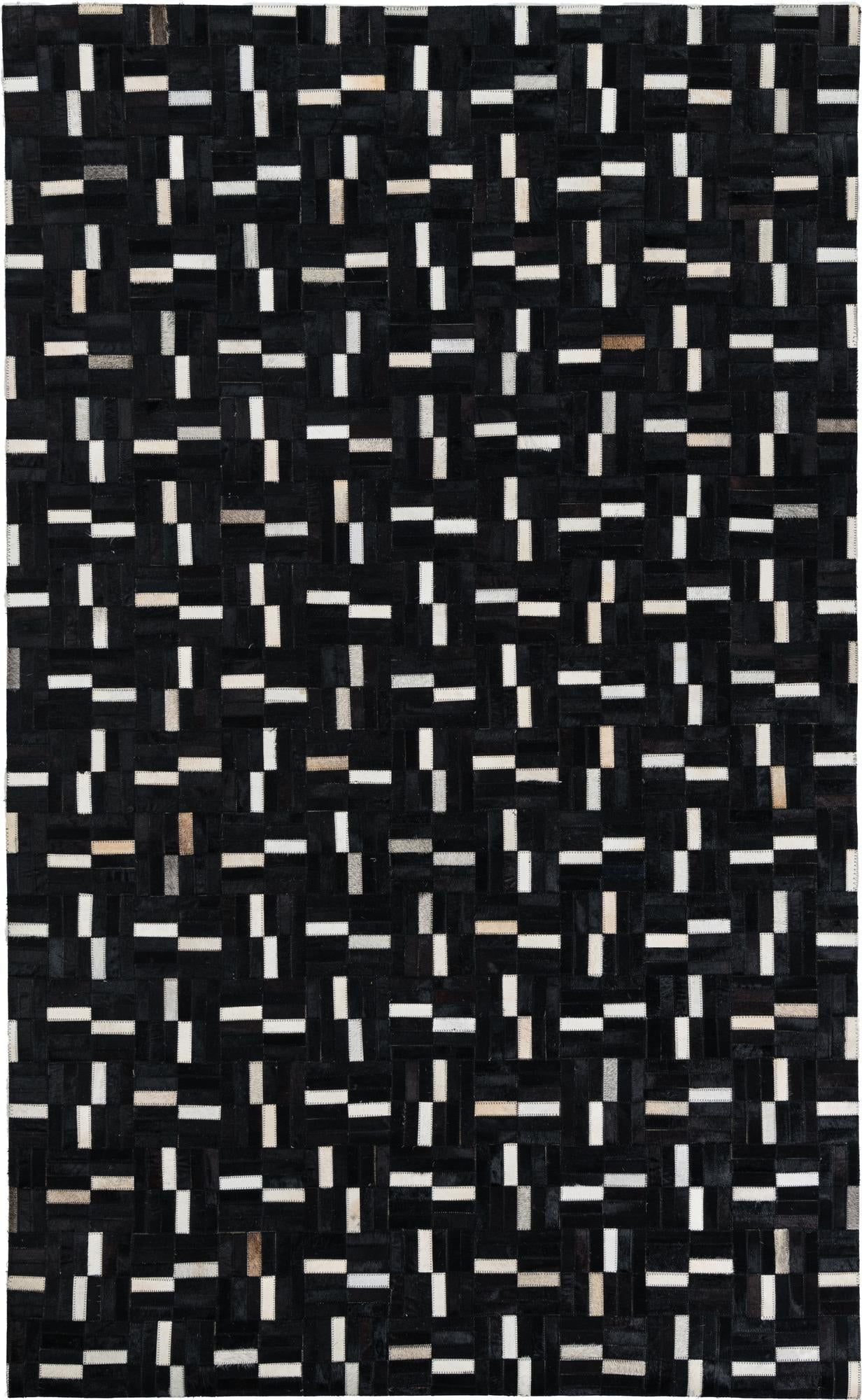 5' x 8' 1 Cowhide Leather Rug
