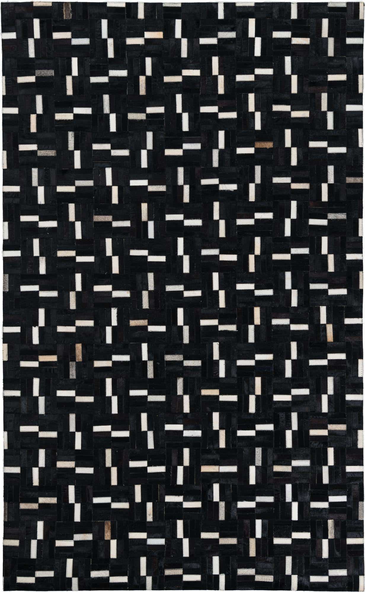 5' x 8' 1 Cowhide Leather Rug