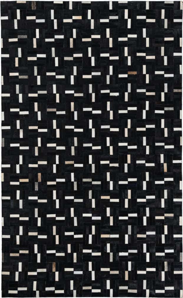 5' x 8' 1 Cowhide Leather Rug