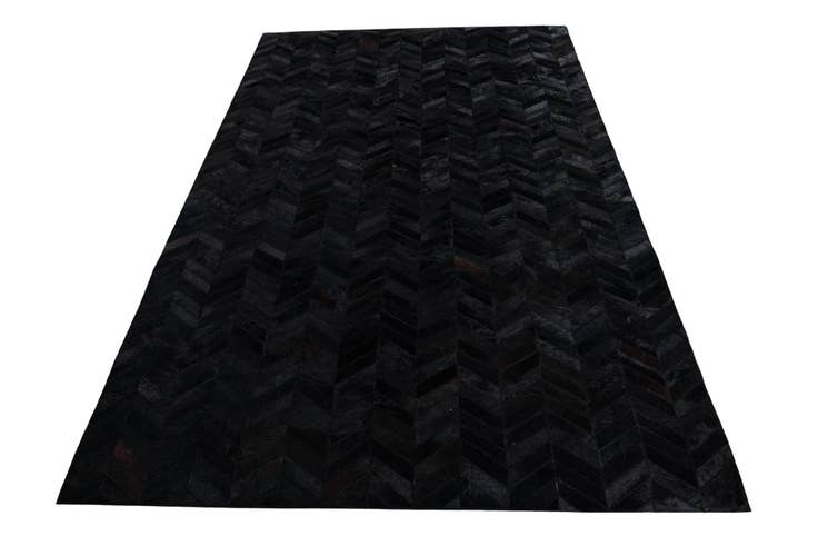 Detail image of 5' 1 x 8' Cowhide Leather Rug