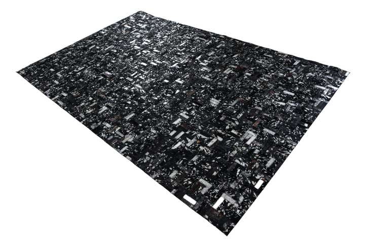 5' 1 x 8' Cowhide Leather Rug