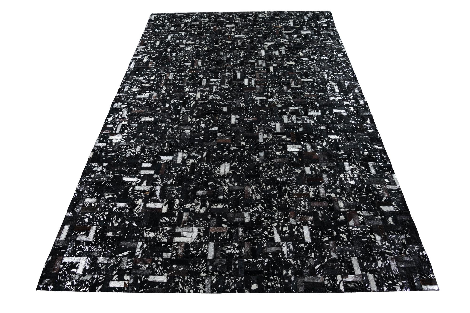 5' 1 x 8' Cowhide Leather Rug