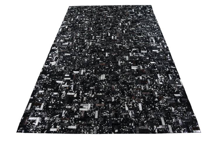 Detail image of 5' 1 x 8' Cowhide Leather Rug