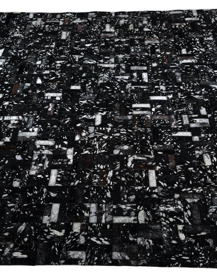 Detail image of 5' 1 x 8' Cowhide Leather Rug