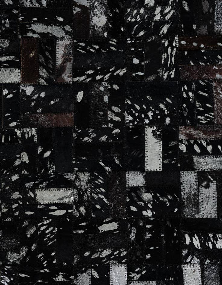 Detail image of 5' 1 x 8' Cowhide Leather Rug