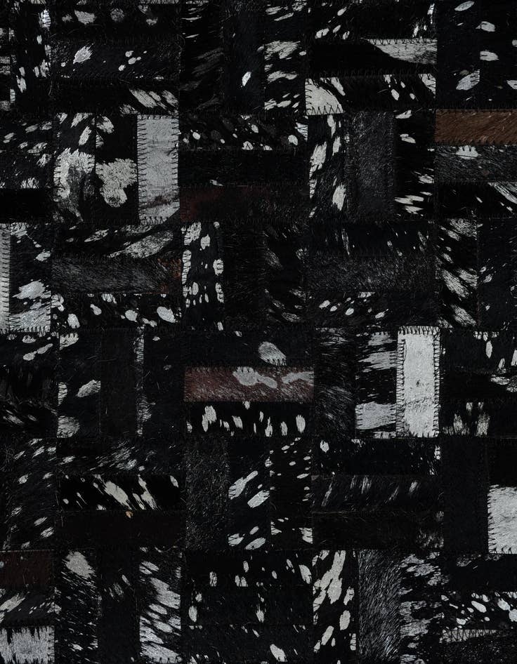 Detail image of 5' 1 x 8' Cowhide Leather Rug