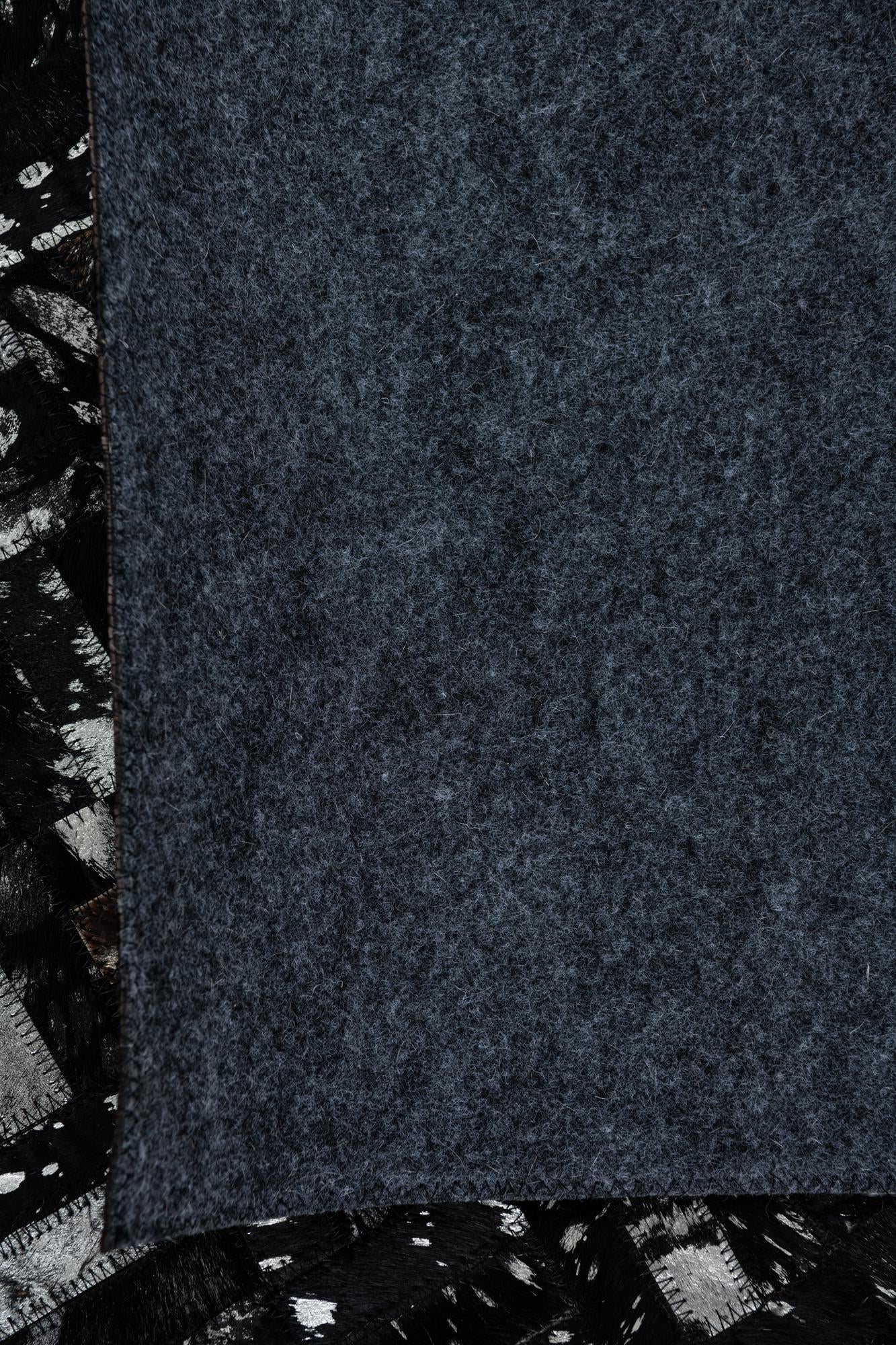 5' 1 x 8' Cowhide Leather Rug