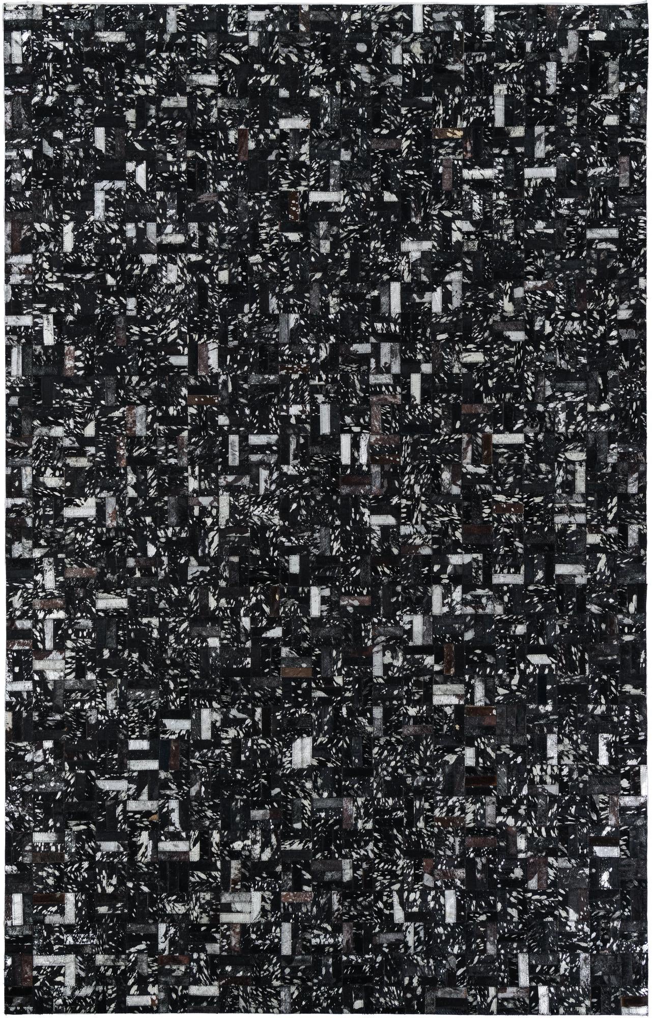5' 1 x 8' Cowhide Leather Rug
