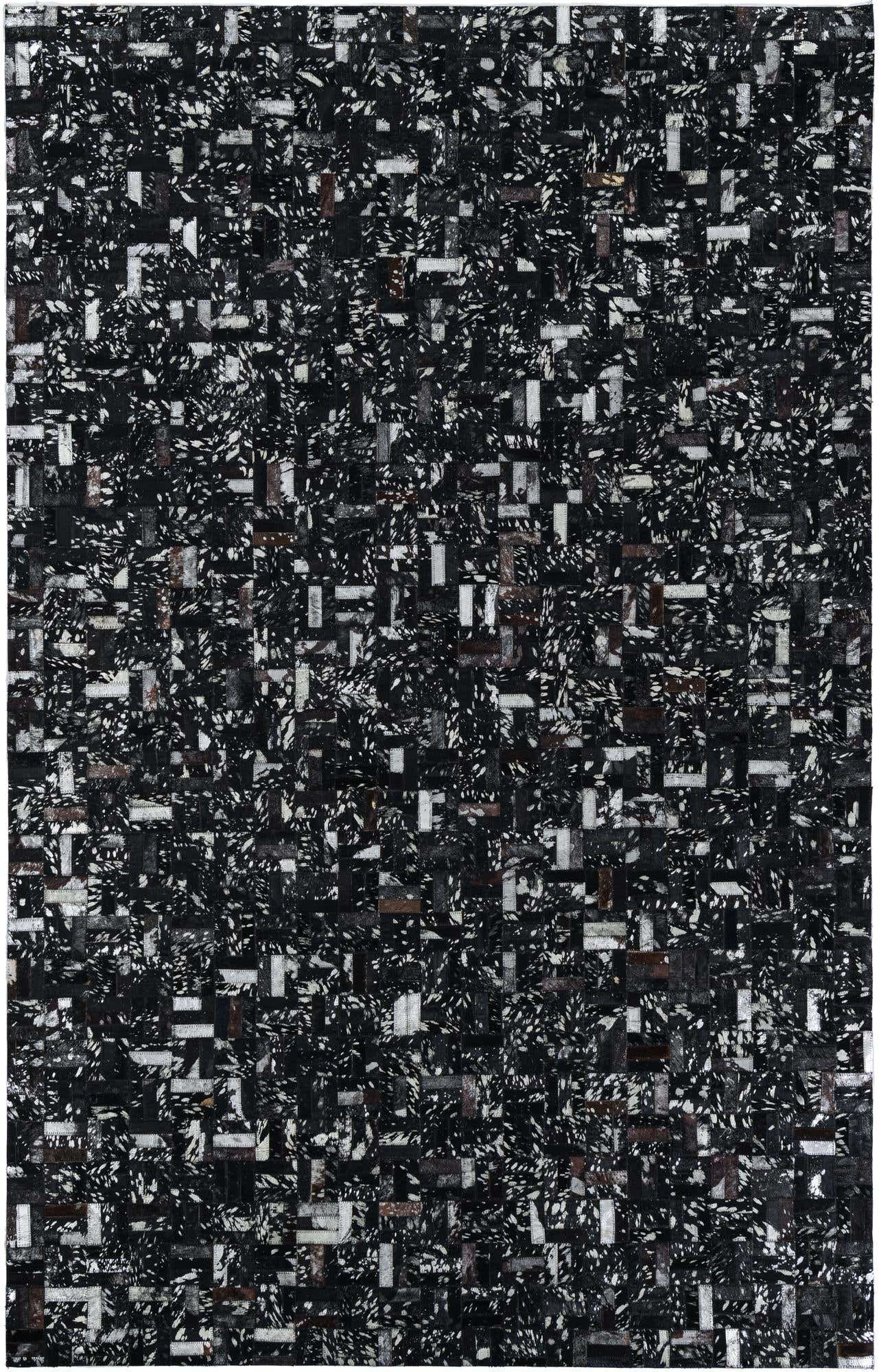 5' 1 x 8' Cowhide Leather Rug