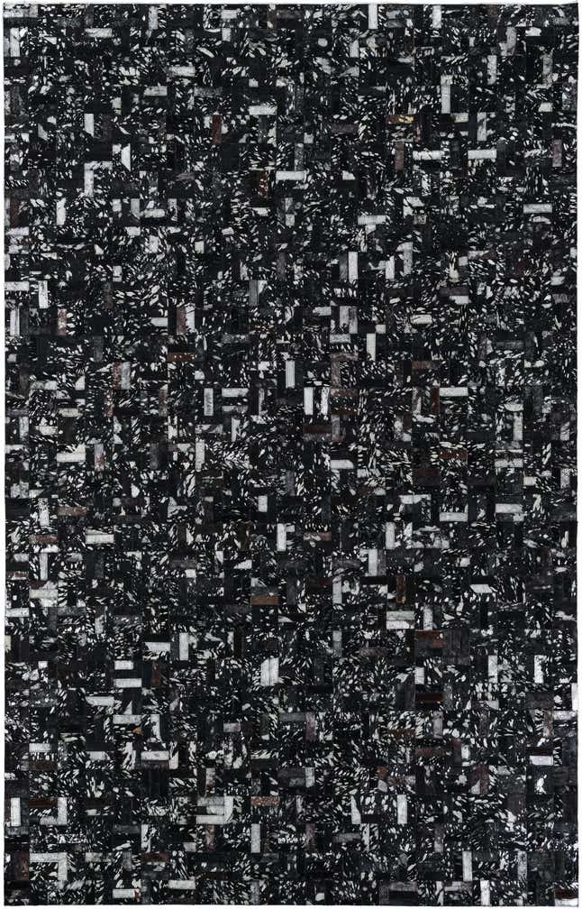 5' 1 x 8' Cowhide Leather Rug