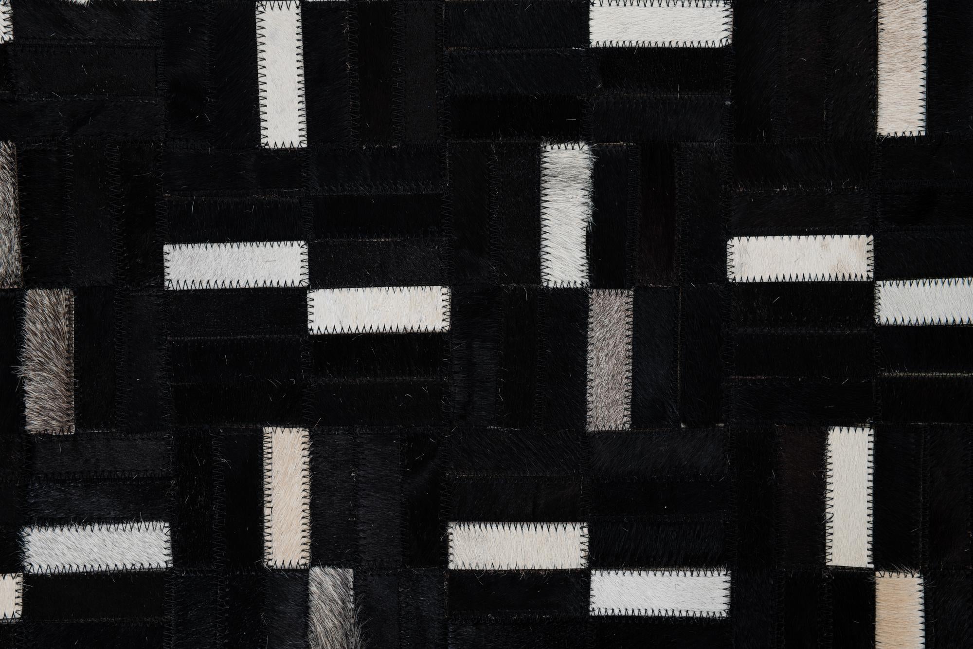 5' x 8' 2 Cowhide Leather Rug