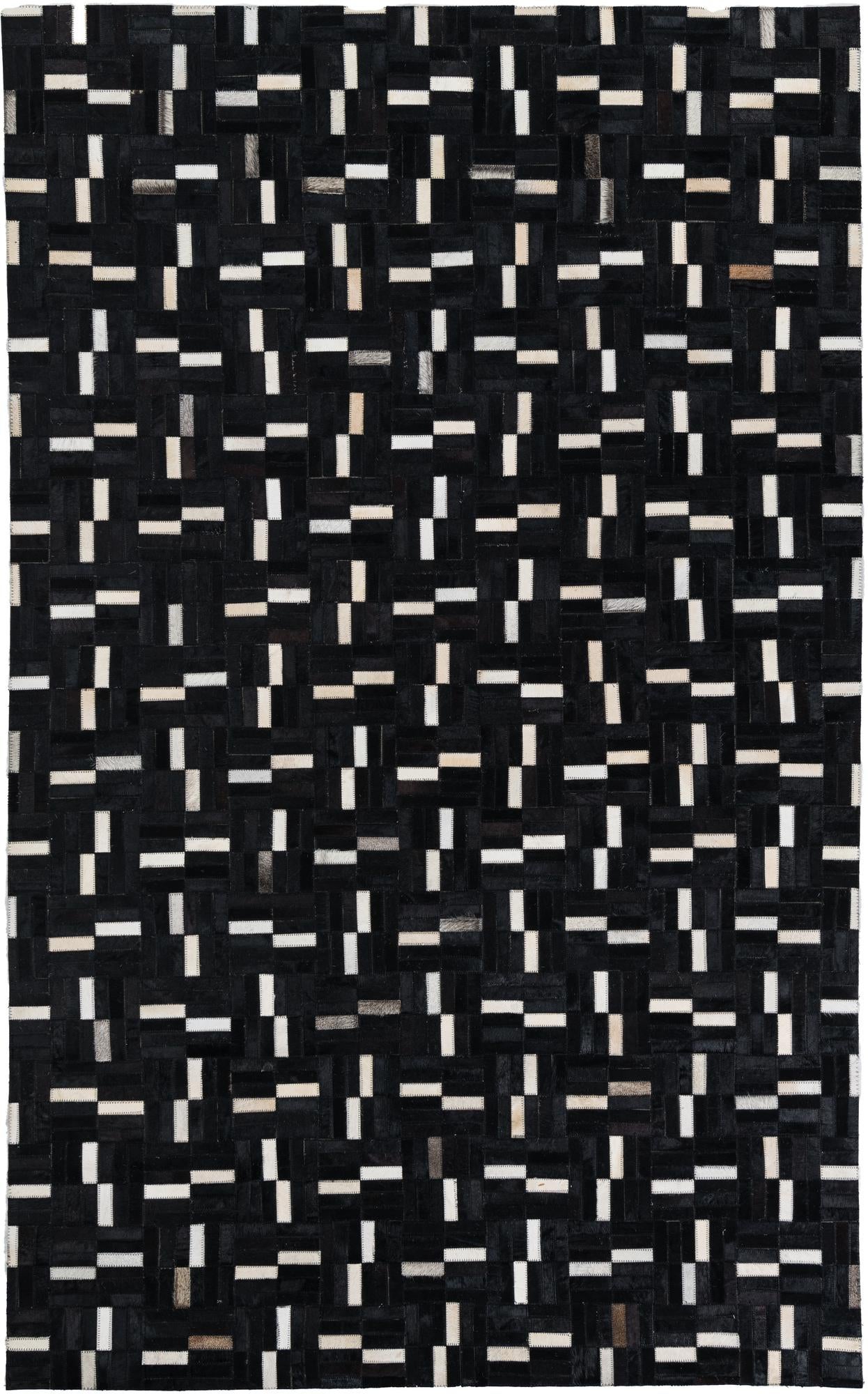 5' x 8' 2 Cowhide Leather Rug