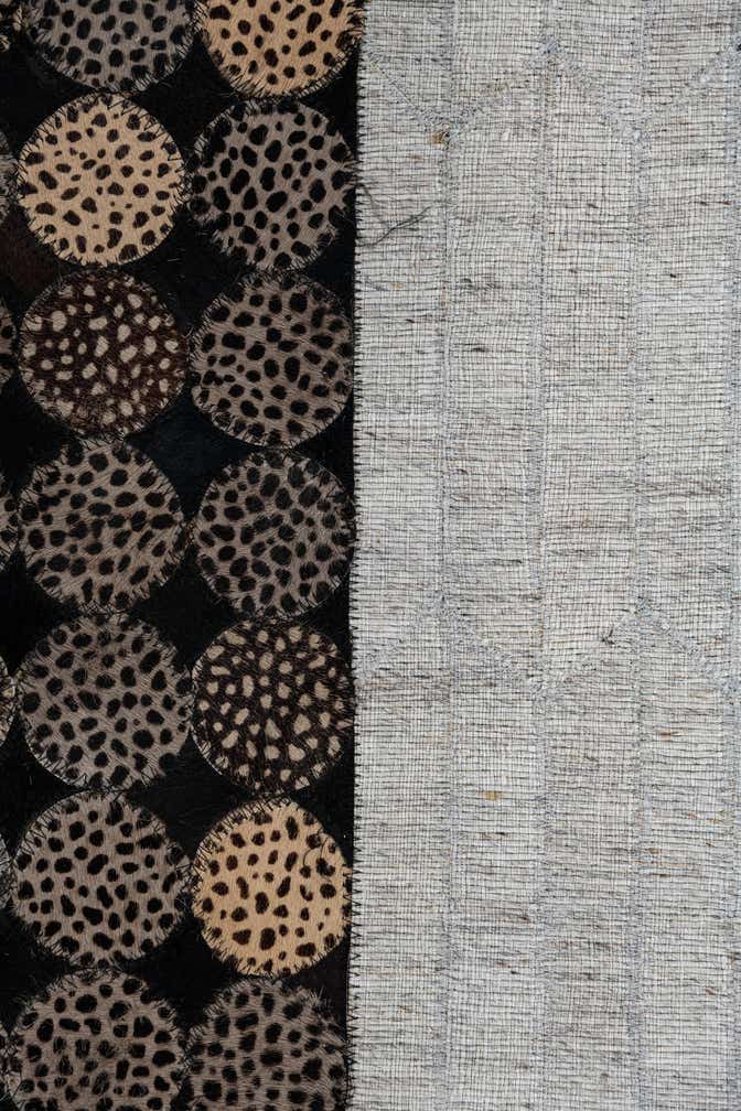 150cm x 245cm Cowhide Leather Teppich