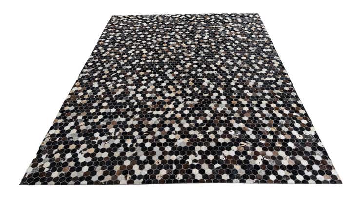 8' 1 x 10' 1 Cowhide Leather Rug