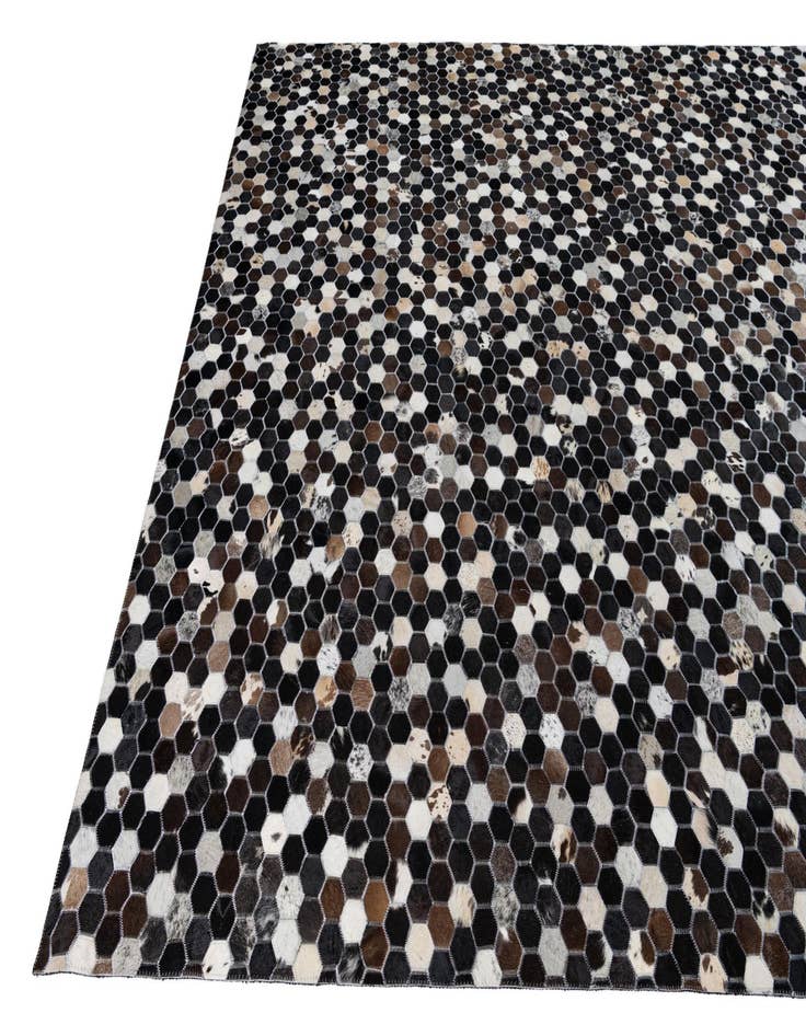 Detail image of 8' 1 x 10' 1 Cowhide Leather Rug