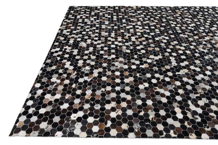 8' 1 x 10' 1 Cowhide Leather Rug