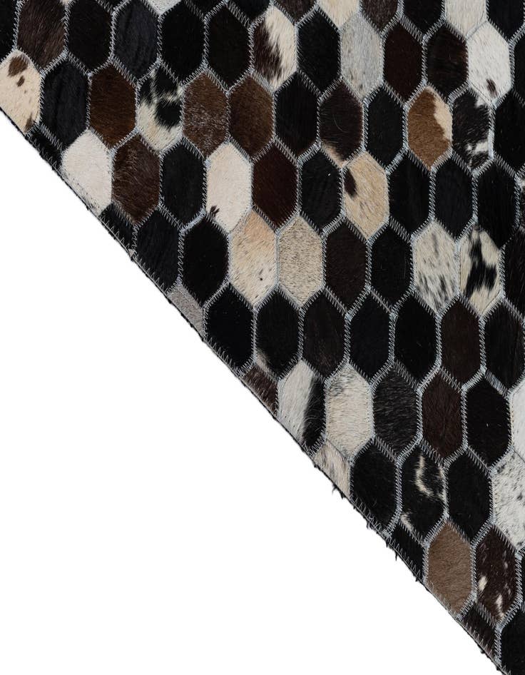 Detail image of 8' 1 x 10' 1 Cowhide Leather Rug