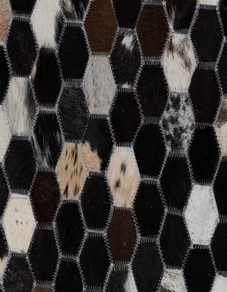 Detail image of 8' 1 x 10' 1 Cowhide Leather Rug