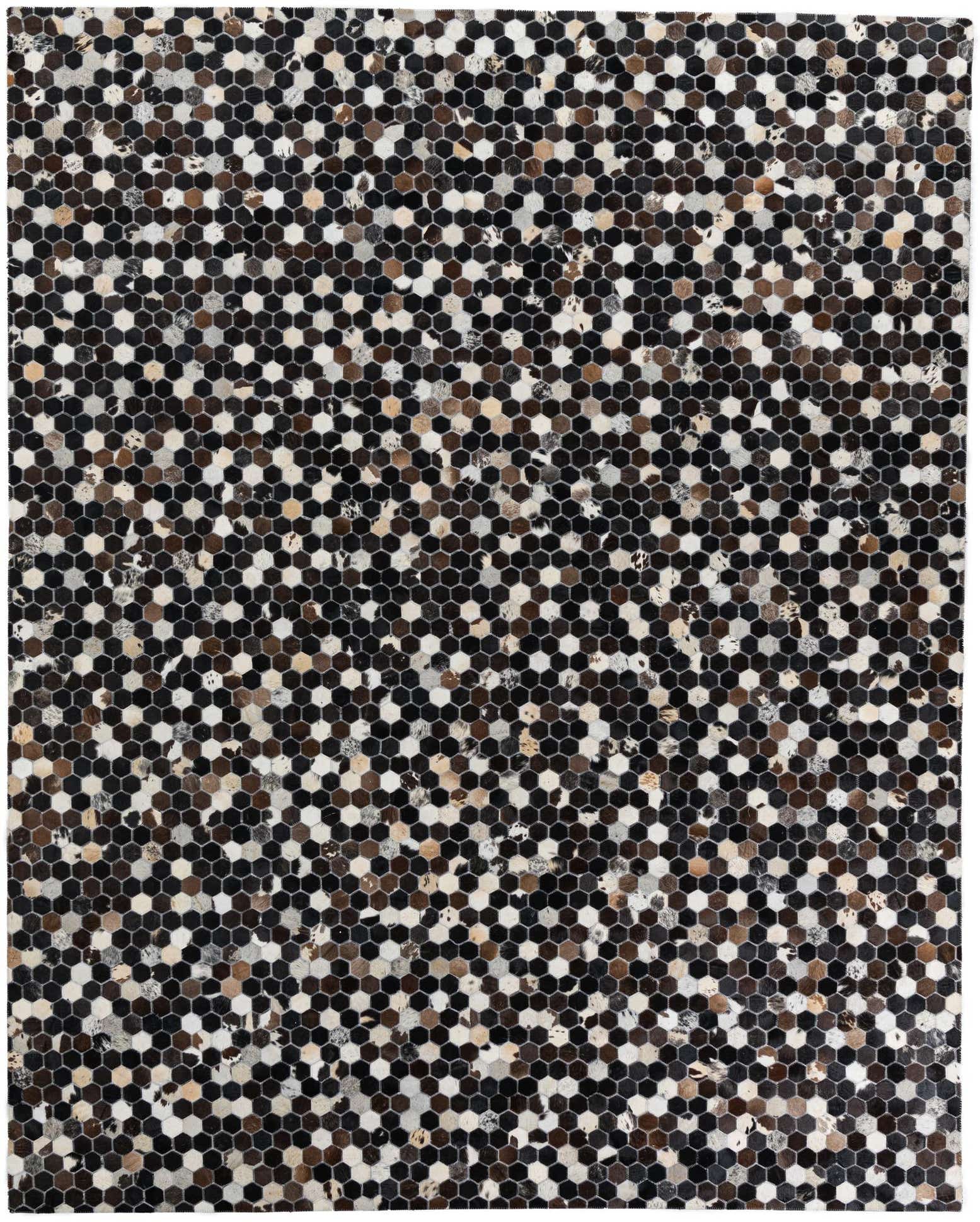 8' 1 x 10' 1 Cowhide Leather Rug