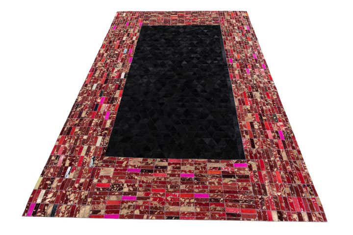 5' x 7' 10 Cowhide Leather Rug