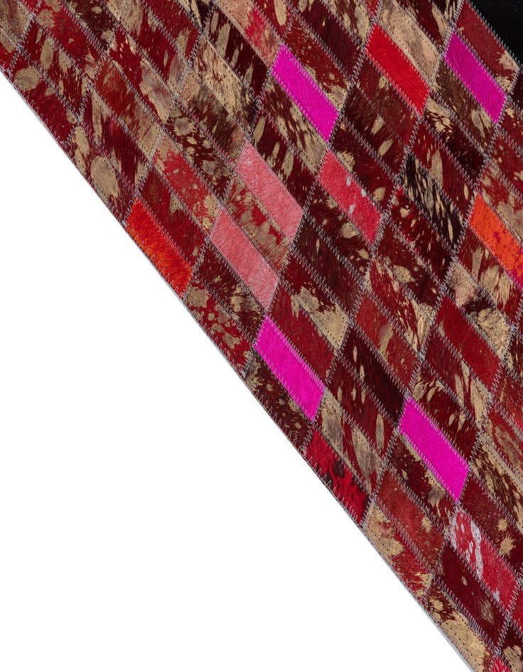 Detail image of 5' x 7' 10 Cowhide Leather Rug