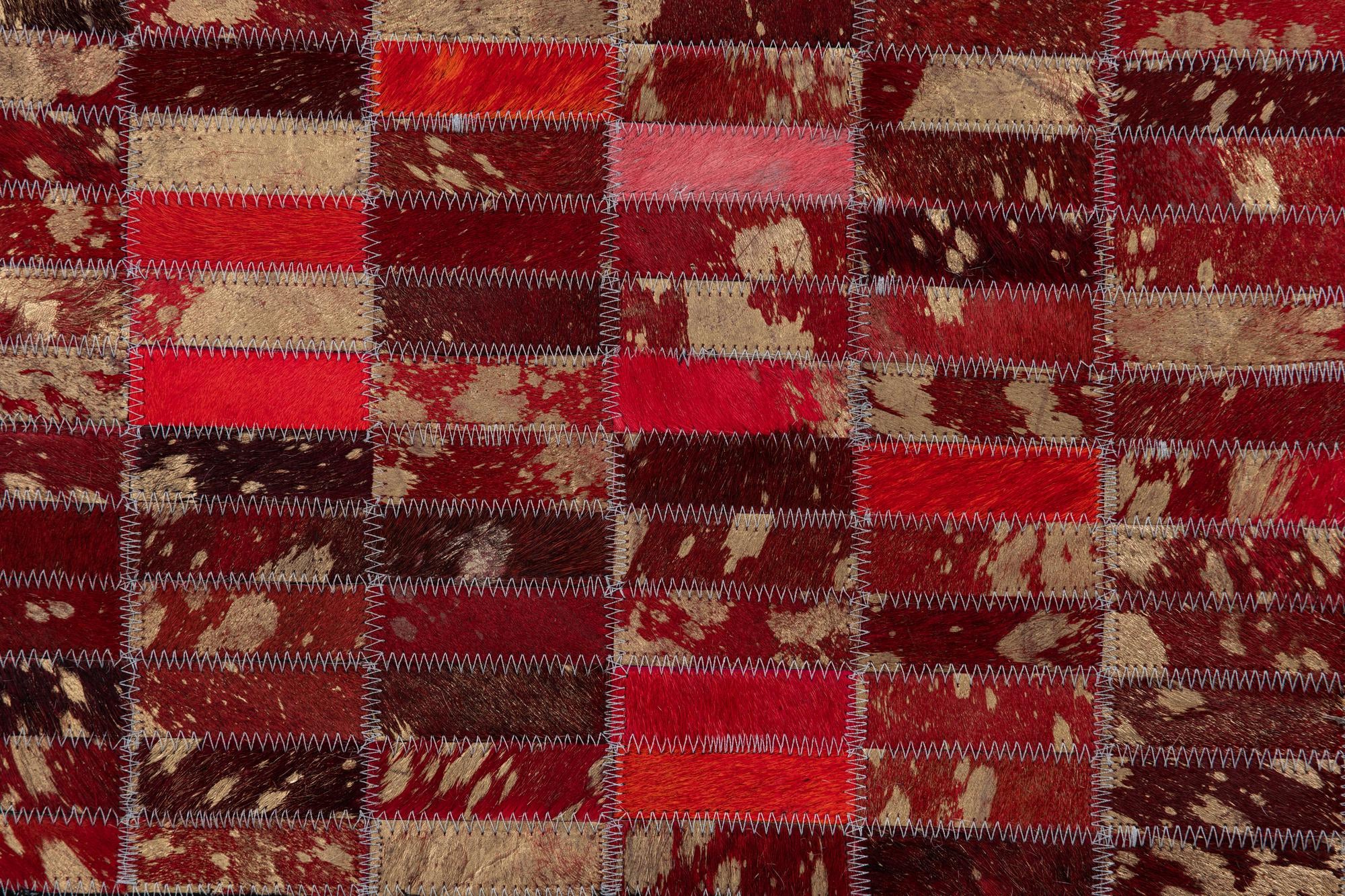 5' x 7' 10 Cowhide Leather Rug