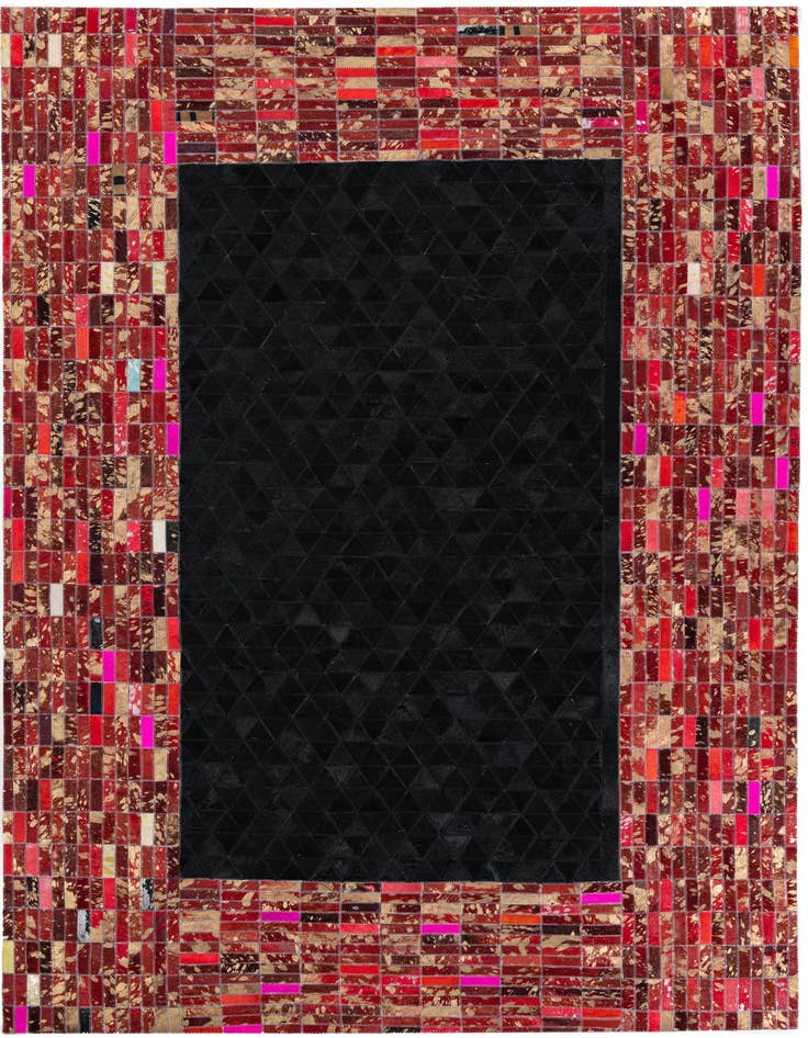 Detail image of 5' x 7' 10 Cowhide Leather Rug