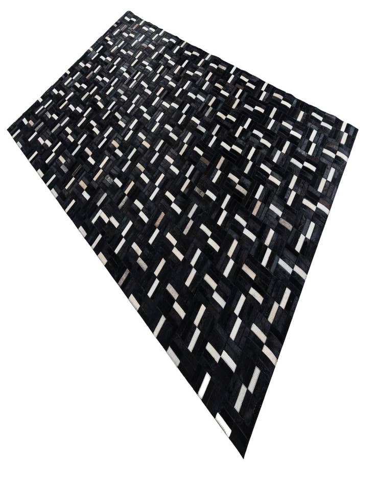 Detail image of 4' 9 x 8' 1 Cowhide Leather Rug