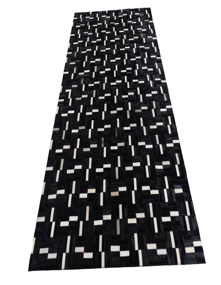 Detail image of 4' 9 x 8' 1 Cowhide Leather Rug