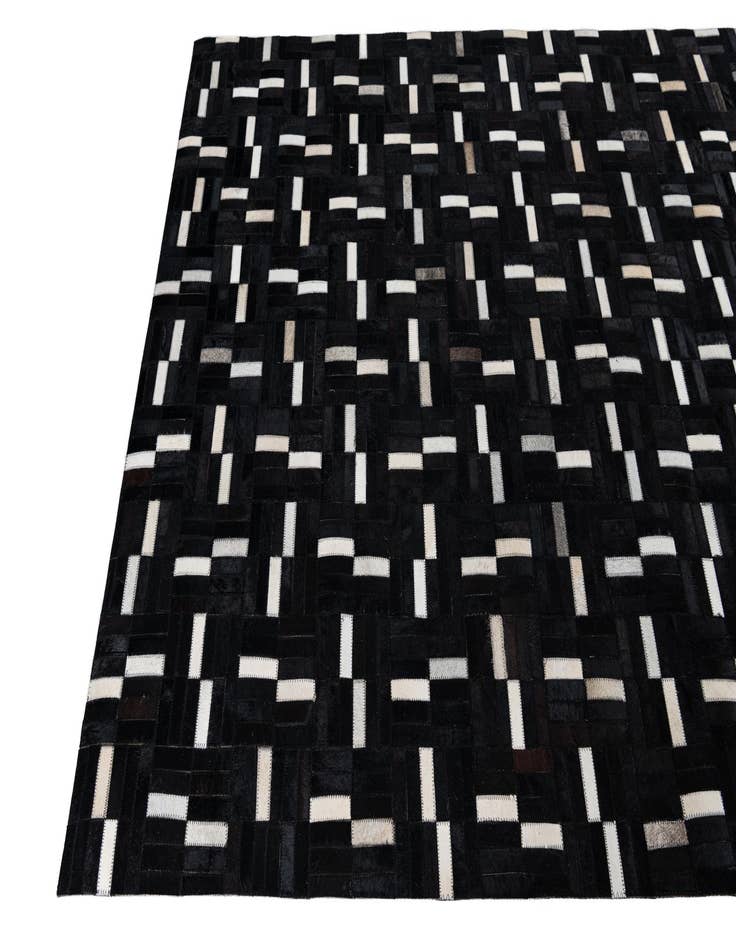 Detail image of 4' 9 x 8' 1 Cowhide Leather Rug