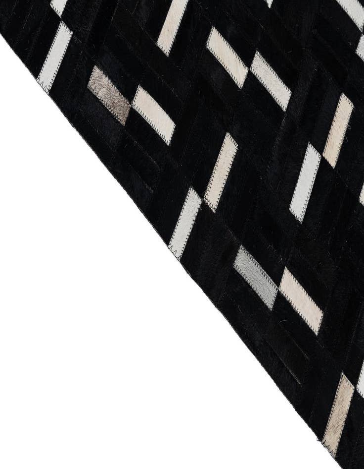 Detail image of 4' 9 x 8' 1 Cowhide Leather Rug