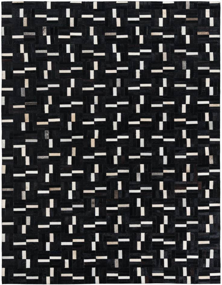 Detail image of 4' 9 x 8' 1 Cowhide Leather Rug