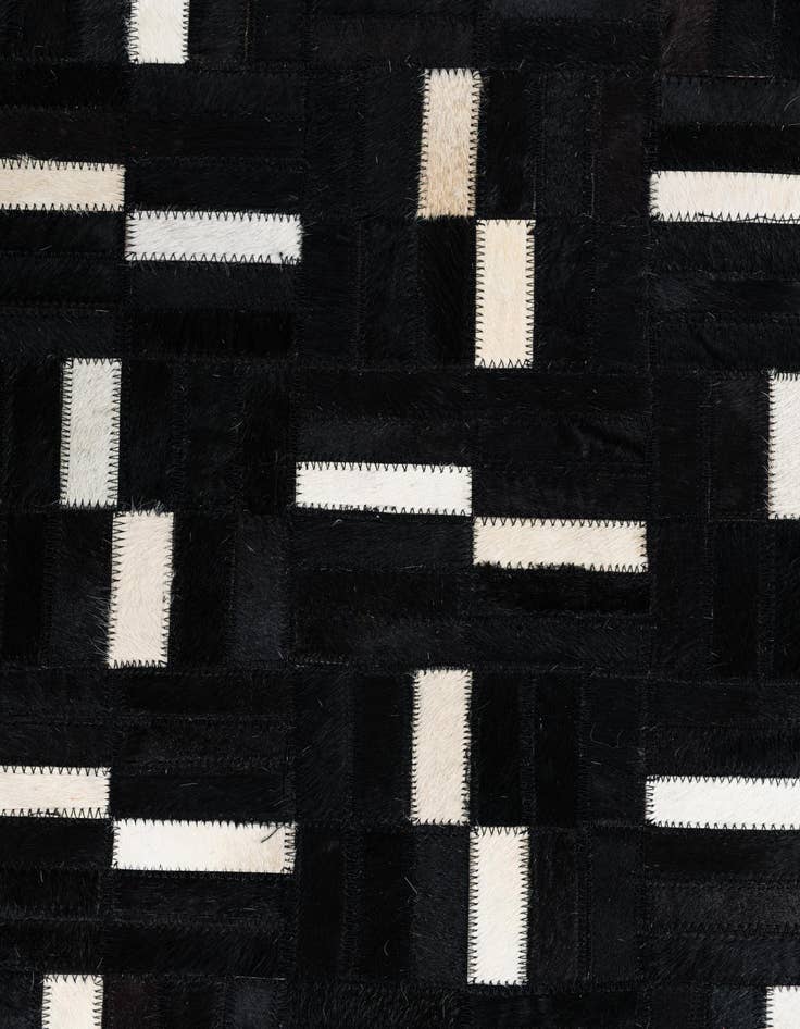 Detail image of 8' 1 x 10' Cowhide Leather Rug