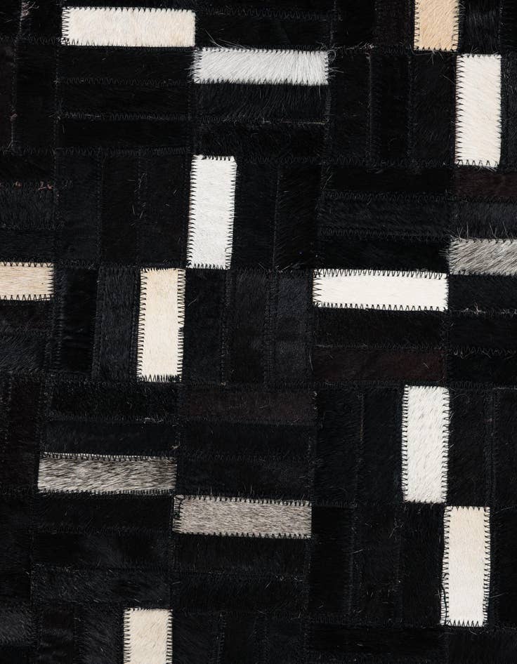 Detail image of 8' 1 x 10' Cowhide Leather Rug