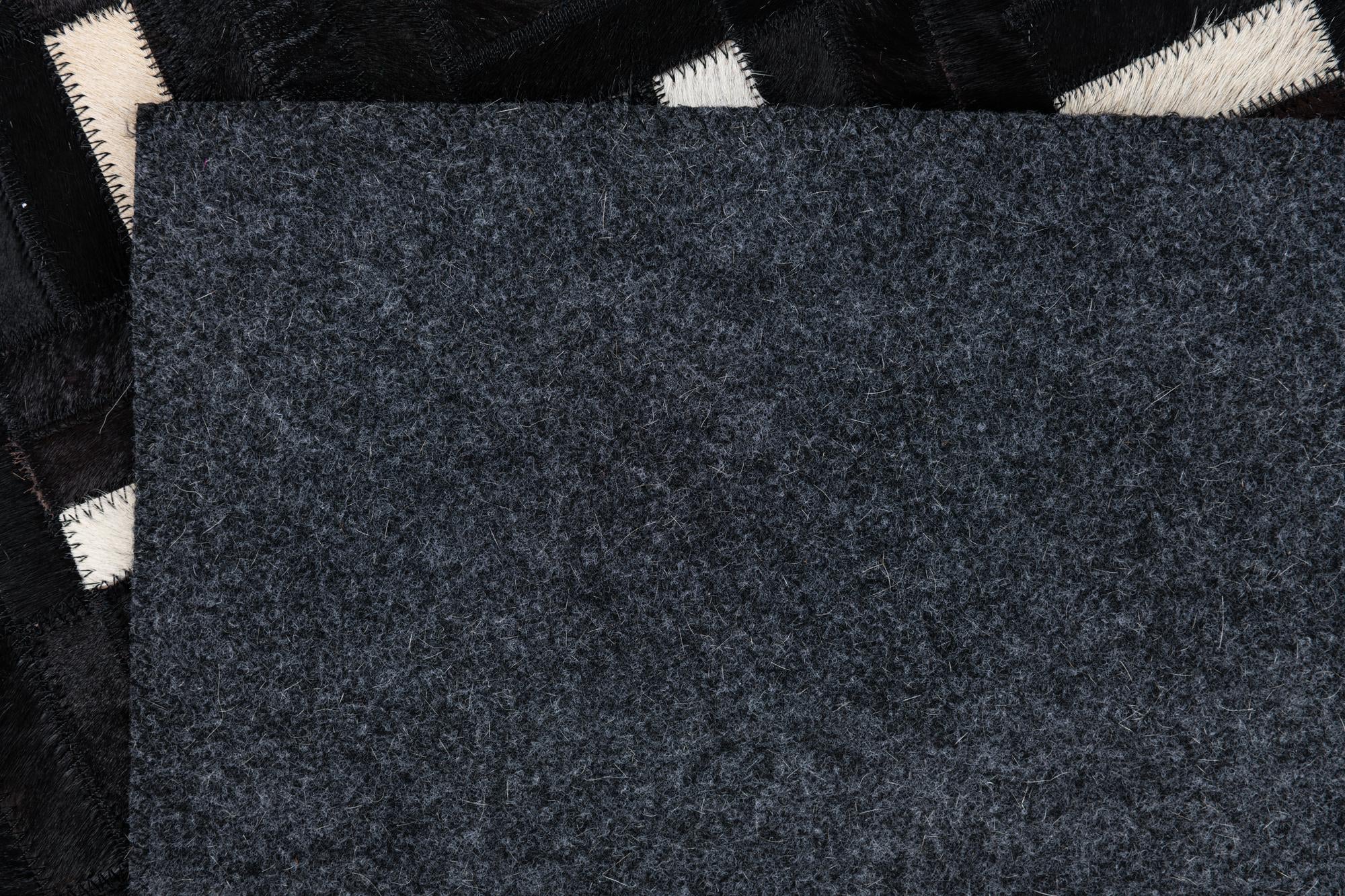 8' 1 x 10' Cowhide Leather Rug