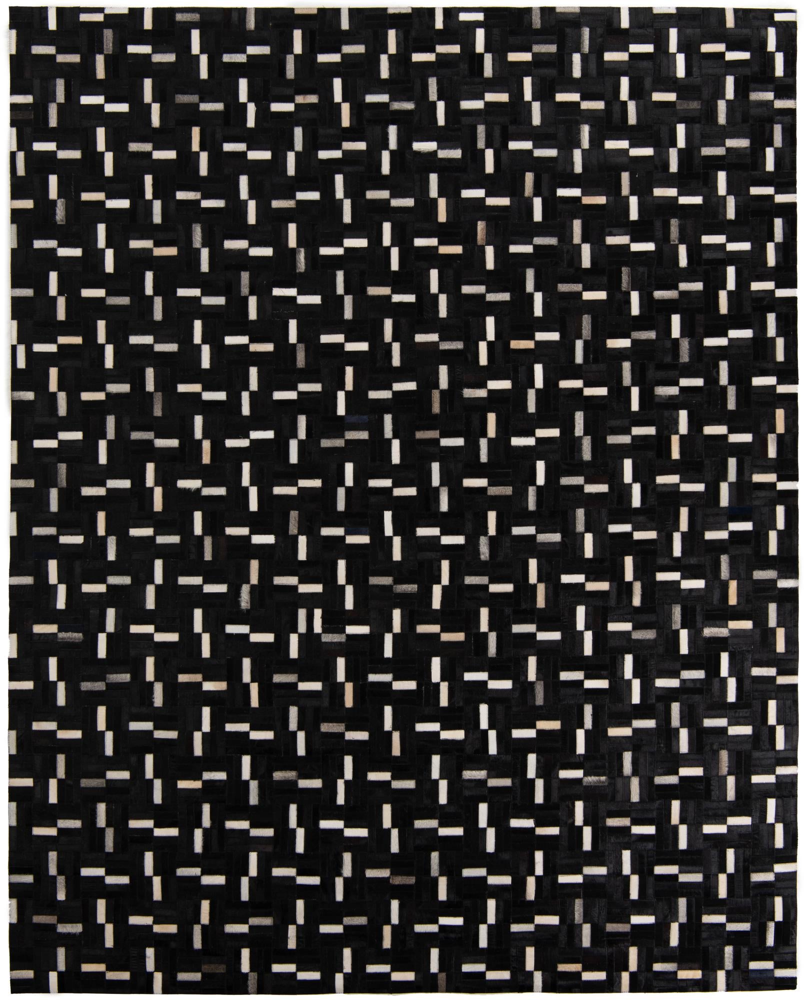 8' 1 x 10' Cowhide Leather Rug