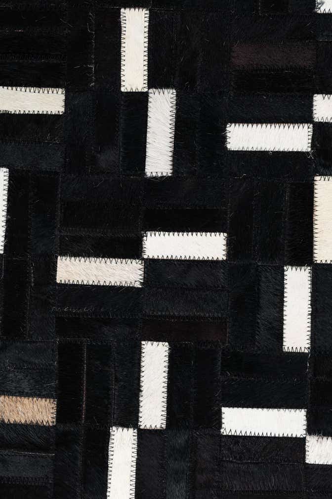 8' x 9' 10 Cowhide Leather Rug
