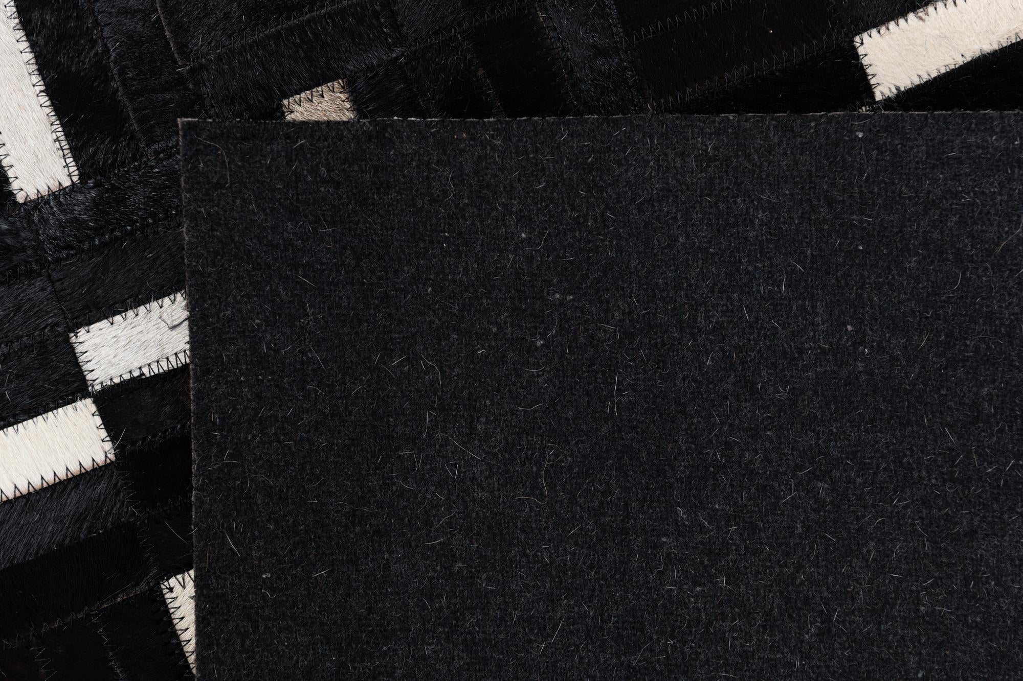 8' x 9' 10 Cowhide Leather Rug